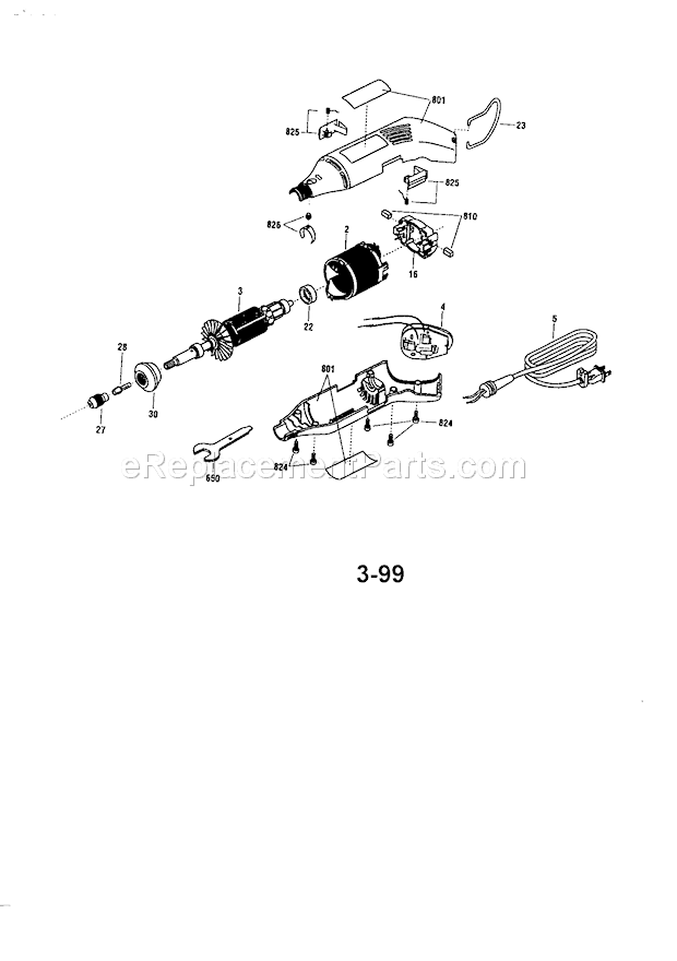 Rotary Tool Diagram and Parts List for 57261091  Craftsman Multi-Tool