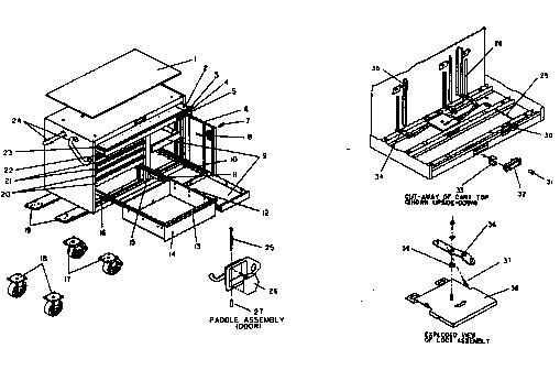 Cart Diagram and Parts List for 706619910  Craftsman Tool Stand & Cart