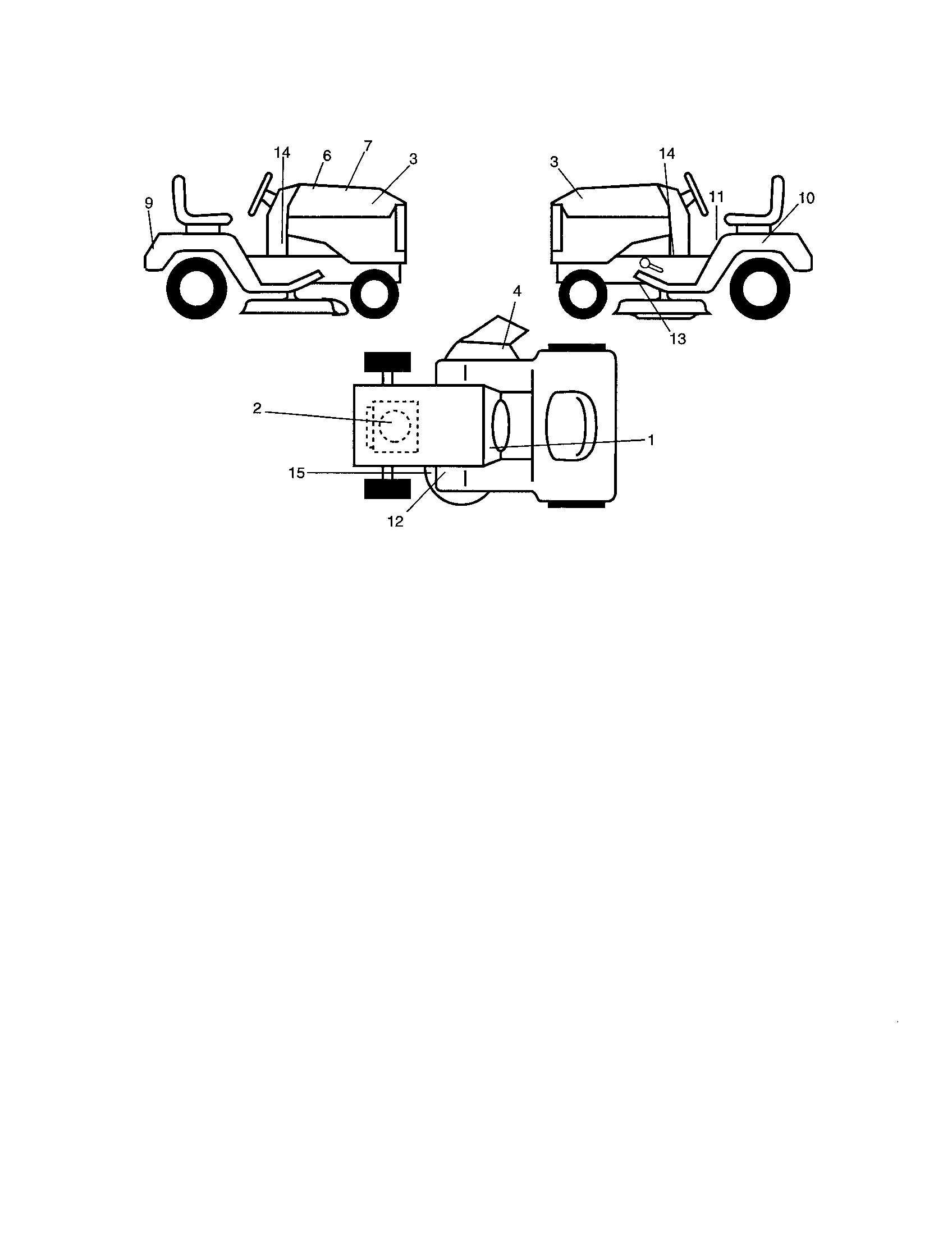 Decals Diagram and Parts List for 917271553  Craftsman Lawn Tractor