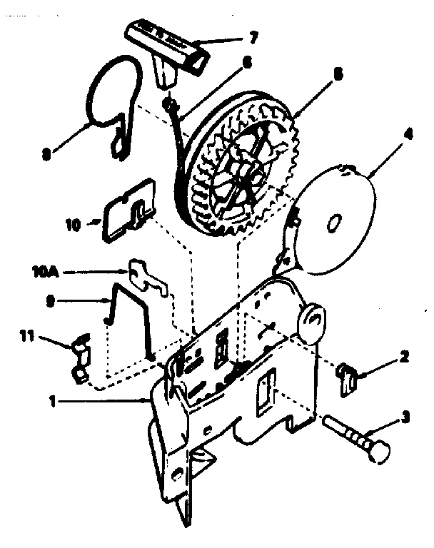 Rewind Starter No. 590531 Diagram and Parts List for 143384472  Craftsman Engine