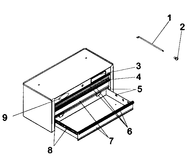 Chest Diagram and Parts List for 706596970  Craftsman Tool Stand & Cart