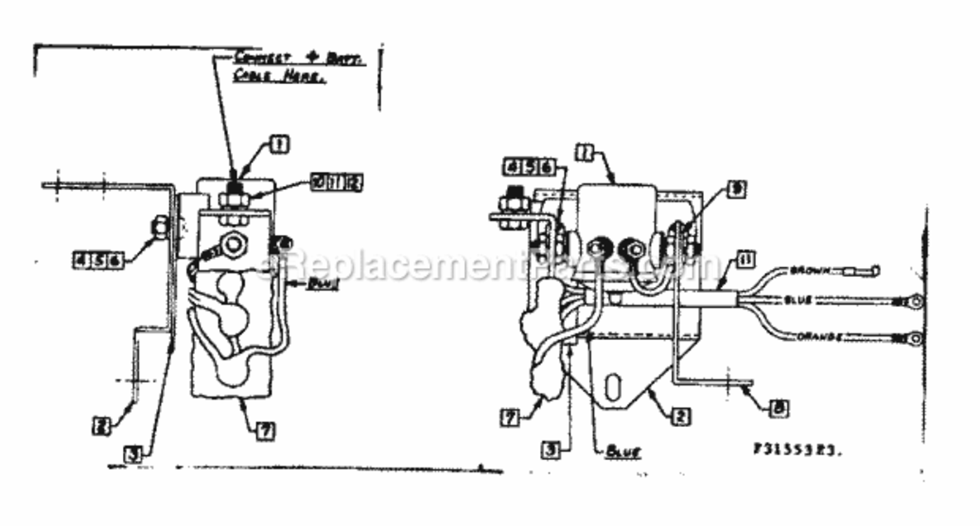 Page E Diagram and Parts List for 58031553  Craftsman Generator