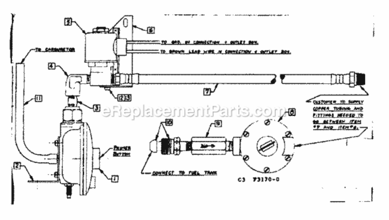 Page C Diagram and Parts List for 58031554  Craftsman Generator