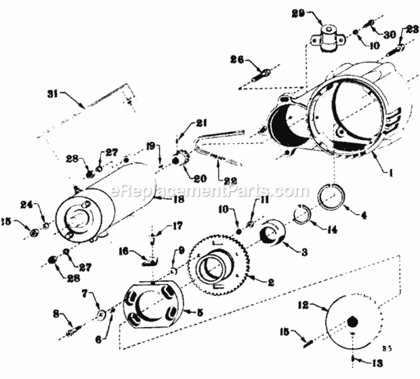 Page B Diagram and Parts List for 58031830  Craftsman Generator
