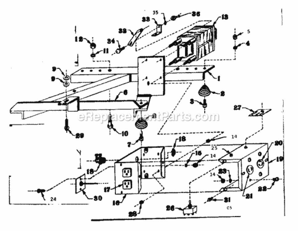 Page C Diagram and Parts List for 58031830  Craftsman Generator