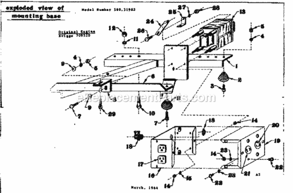 Page A Diagram and Parts List for 58031982  Craftsman Generator