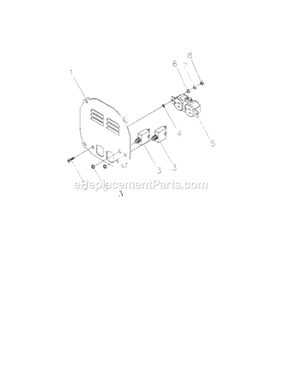 Page B Diagram and Parts List for 580323300  Craftsman Generator