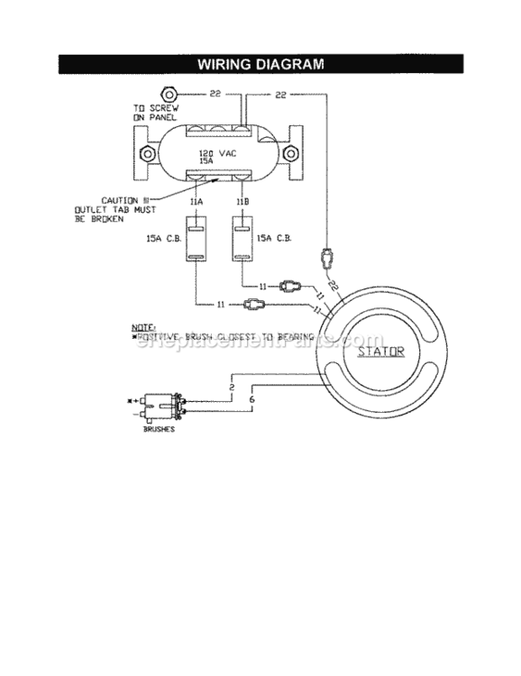 Page D Diagram and Parts List for 580323300  Craftsman Generator