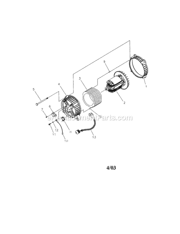 Page A Diagram and Parts List for 580323600  Craftsman Generator