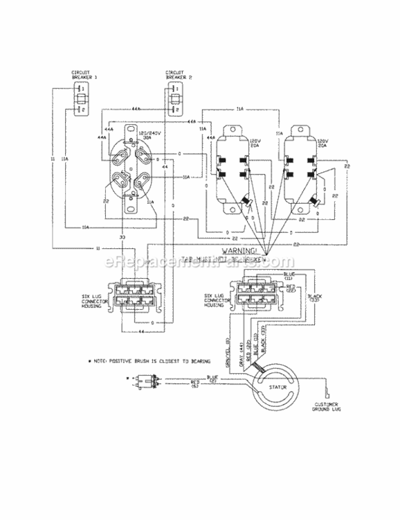 Page E Diagram and Parts List for 580325600  Craftsman Generator