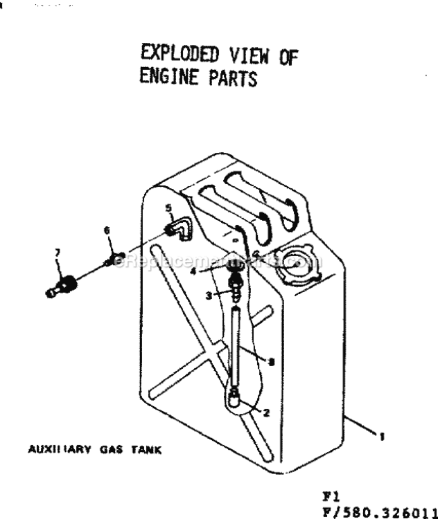 Page F Diagram and Parts List for 580326011  Craftsman Generator