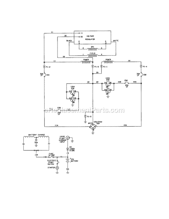 Page E Diagram and Parts List for 580326300  Craftsman Generator