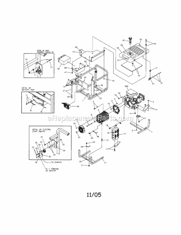 Page A Diagram and Parts List for 580326301  Craftsman Generator