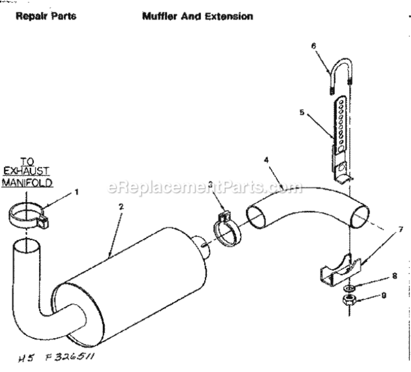 Page H Diagram and Parts List for 580326511  Craftsman Generator