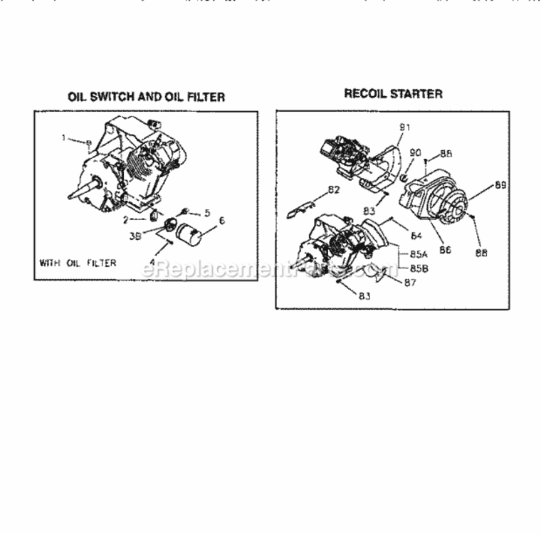 Page H Diagram and Parts List for 580326740  Craftsman Generator