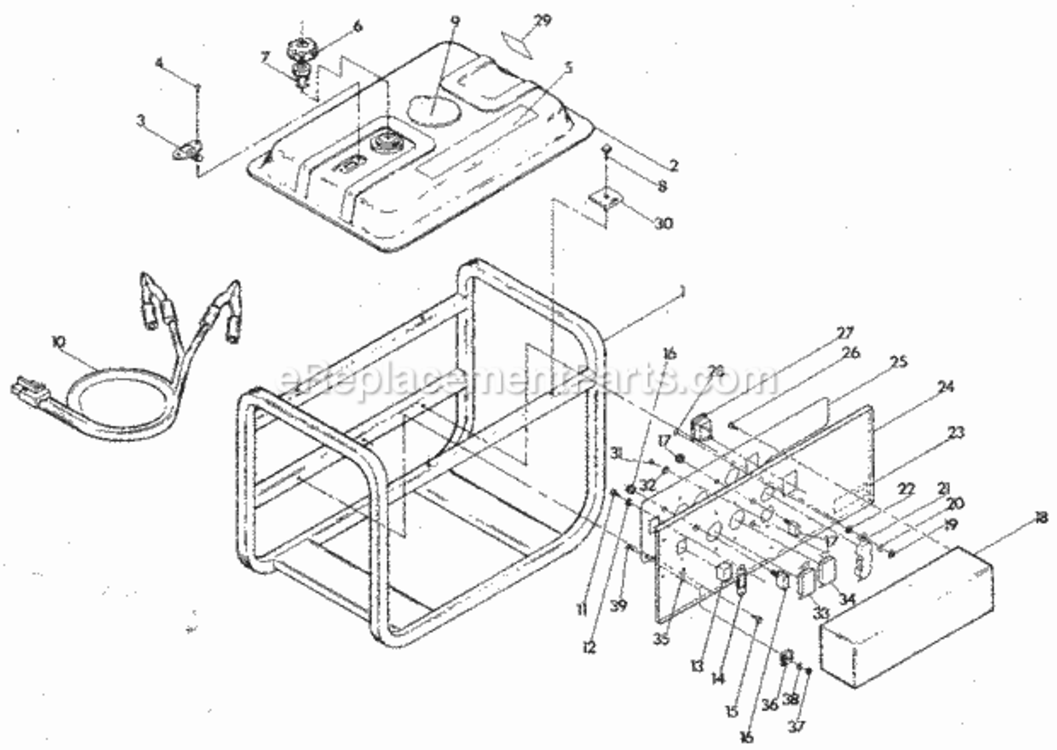 Page B Diagram and Parts List for 580327050  Craftsman Generator