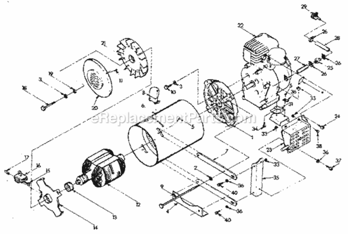 Page A Diagram and Parts List for 580327051  Craftsman Generator
