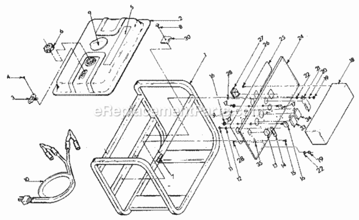 Page B Diagram and Parts List for 580327052  Craftsman Generator