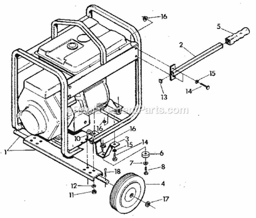 Page D Diagram and Parts List for 580327072  Craftsman Generator