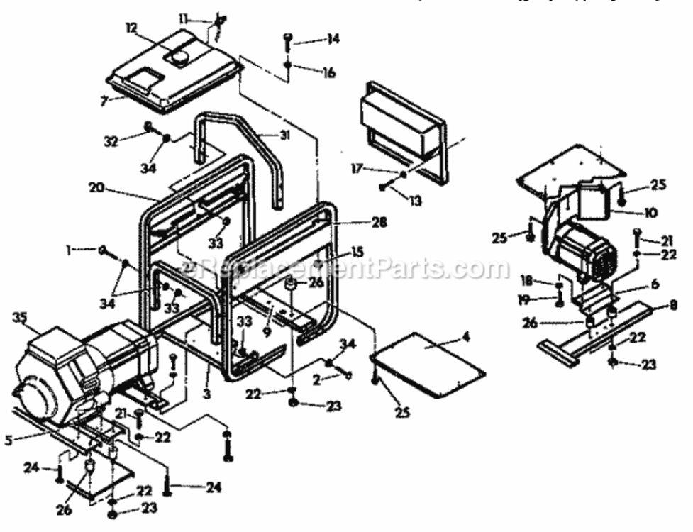 Page B Diagram and Parts List for 580327073  Craftsman Generator