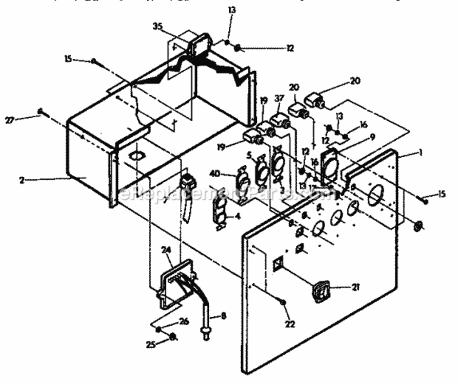 Page C Diagram and Parts List for 580327073  Craftsman Generator