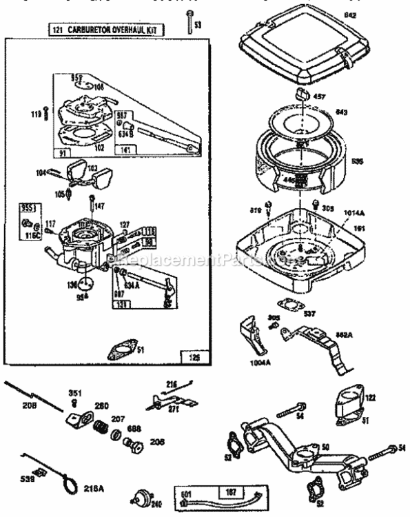 Page H Diagram and Parts List for 580327074  Craftsman Generator