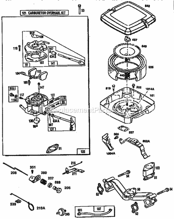Page H Diagram and Parts List for 580327075  Craftsman Generator