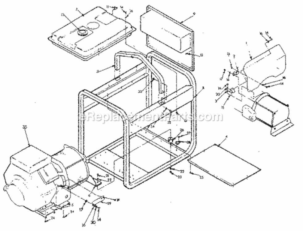 Page B Diagram and Parts List for 580327077  Craftsman Generator