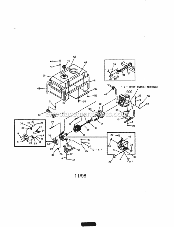 Page A Diagram and Parts List for 580327112  Craftsman Generator