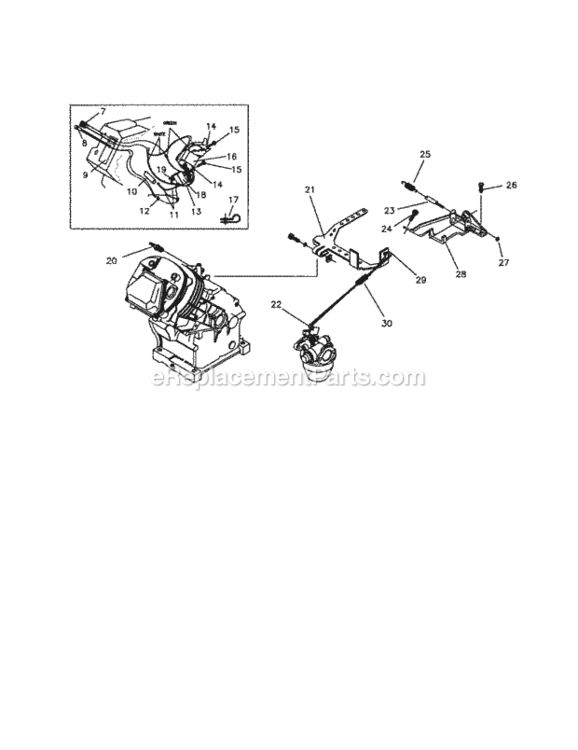 Page B Diagram and Parts List for 580327130  Craftsman Generator