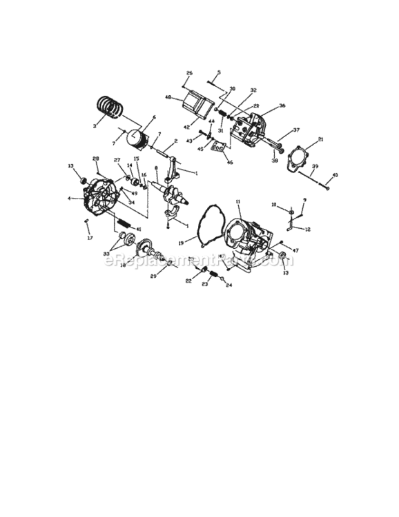 Page E Diagram and Parts List for 580327130  Craftsman Generator