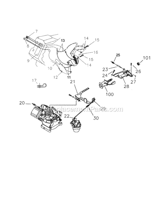 Page D Diagram and Parts List for 580327141  Craftsman Generator