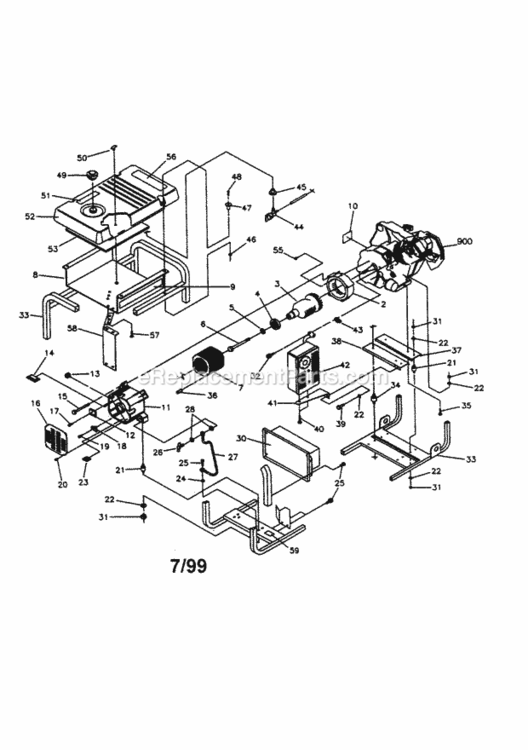 Page A Diagram and Parts List for 580327162  Craftsman Generator