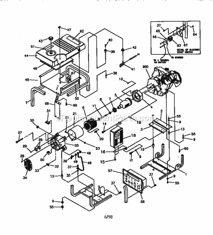 Page A Diagram and Parts List for 580327180  Craftsman Generator