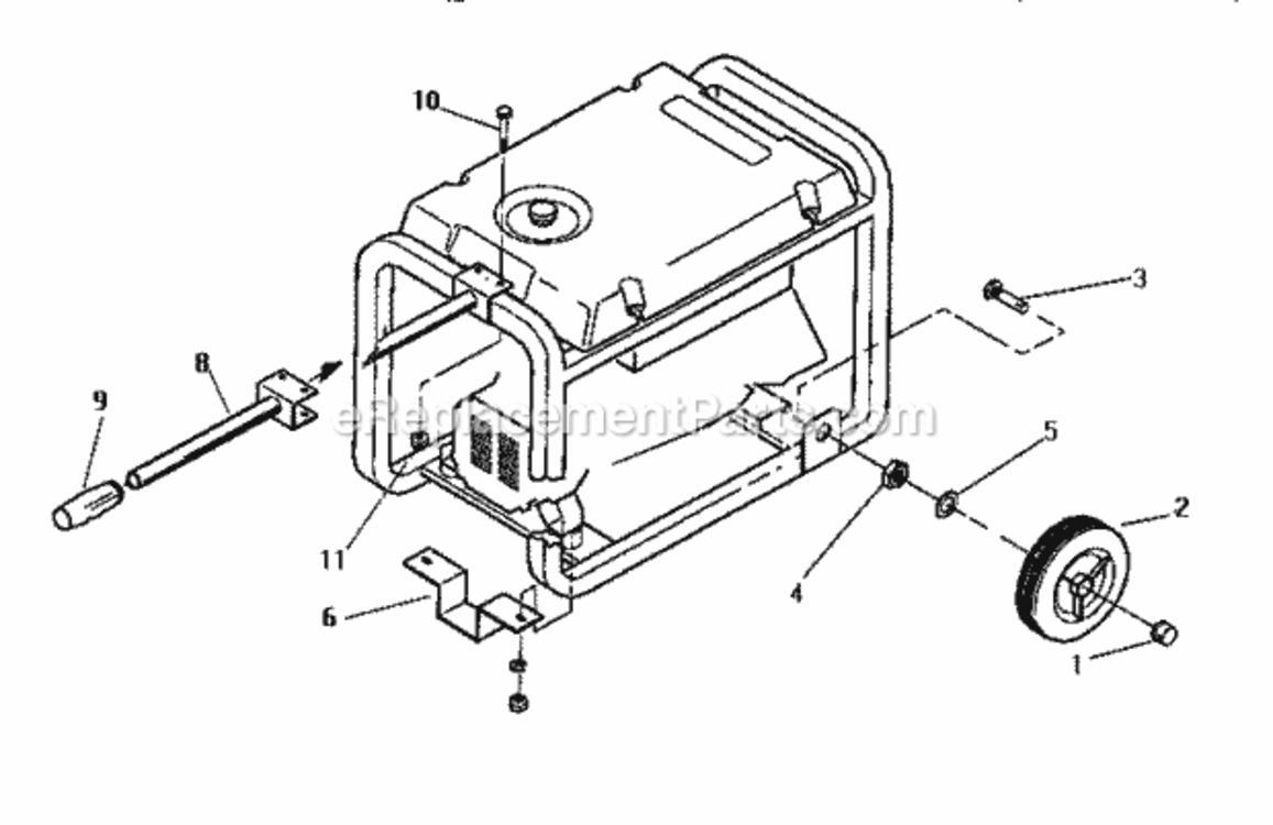 Page E Diagram and Parts List for 580327252  Craftsman Generator