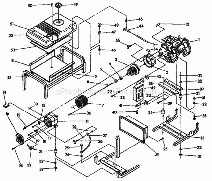 Page B Diagram and Parts List for 580327280  Craftsman Generator