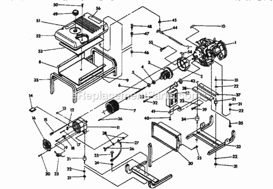 Page B Diagram and Parts List for 580327281  Craftsman Generator