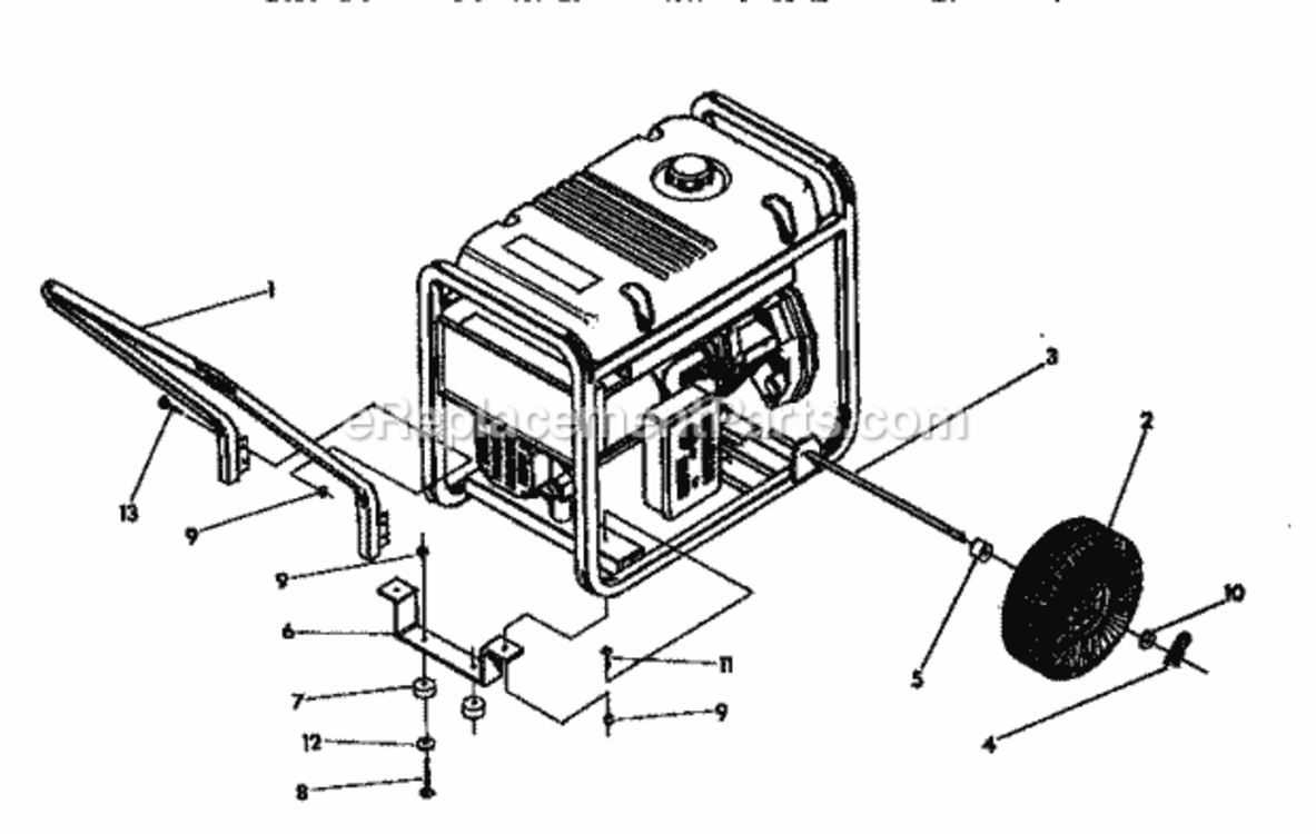 Page E Diagram and Parts List for 580327281  Craftsman Generator