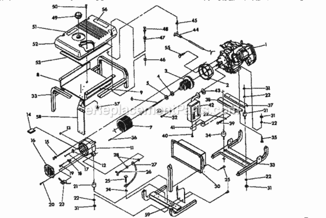 Page B Diagram and Parts List for 580327283  Craftsman Generator