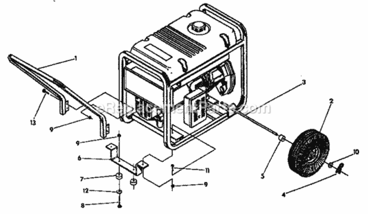 Page E Diagram and Parts List for 580327290  Craftsman Generator