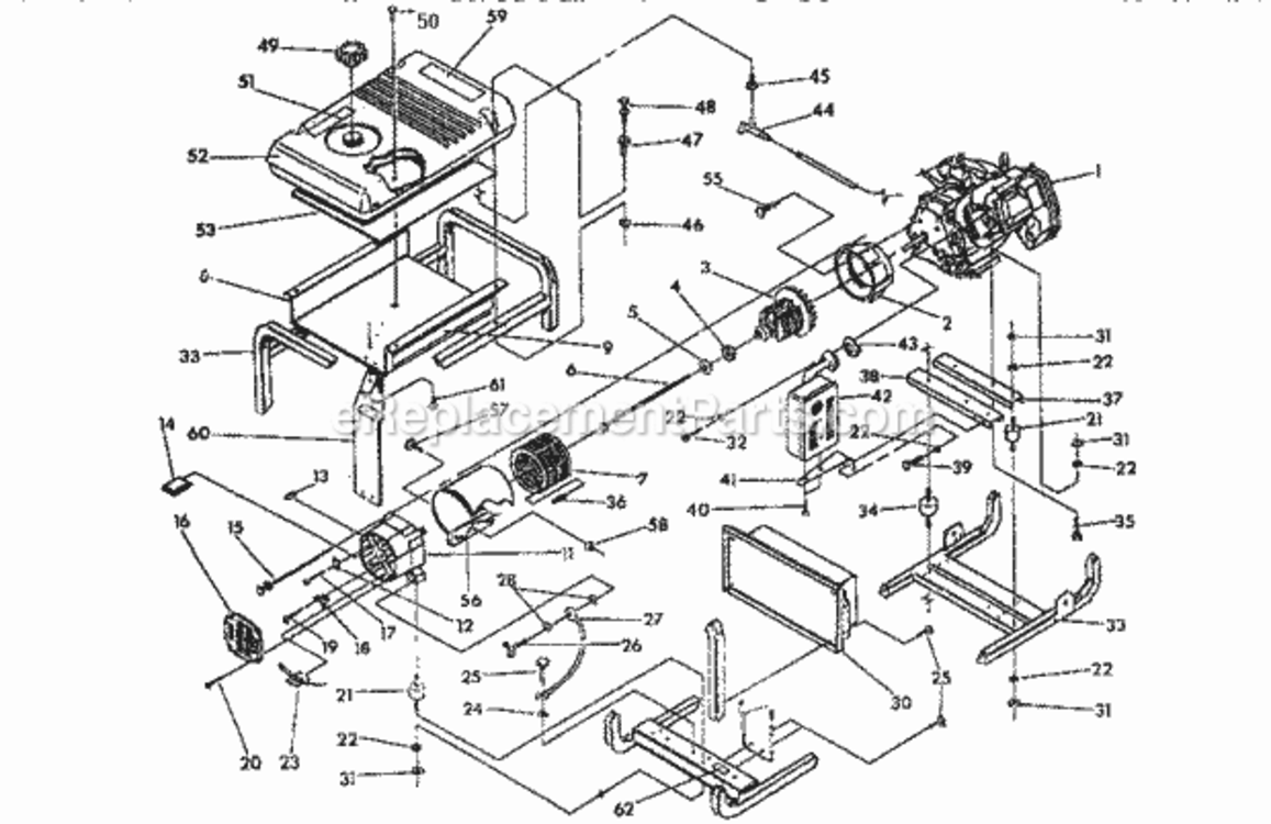 Page B Diagram and Parts List for 580327291  Craftsman Generator
