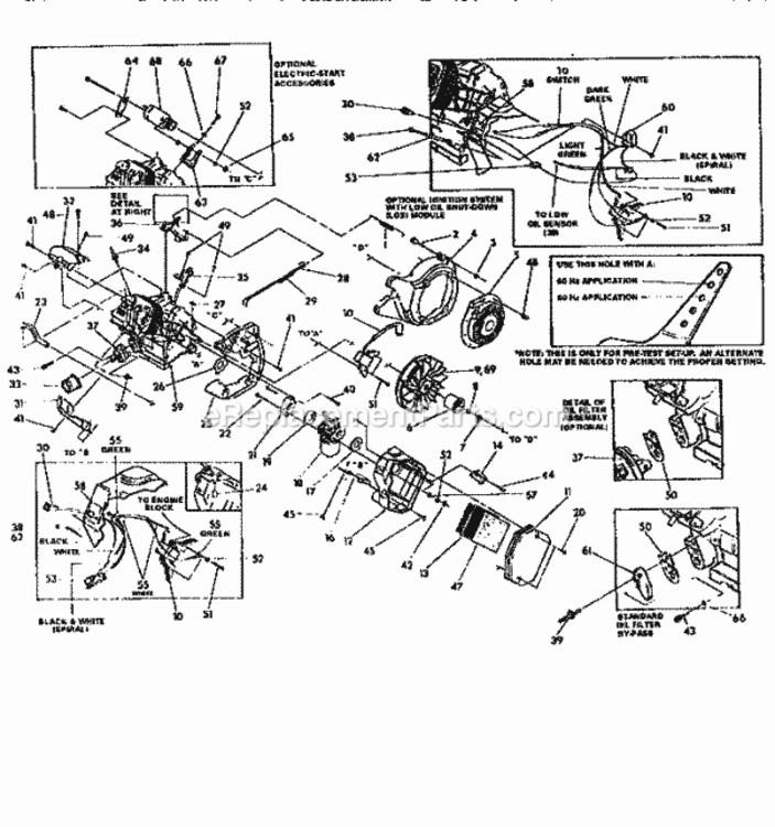 Page C Diagram and Parts List for 580327291  Craftsman Generator