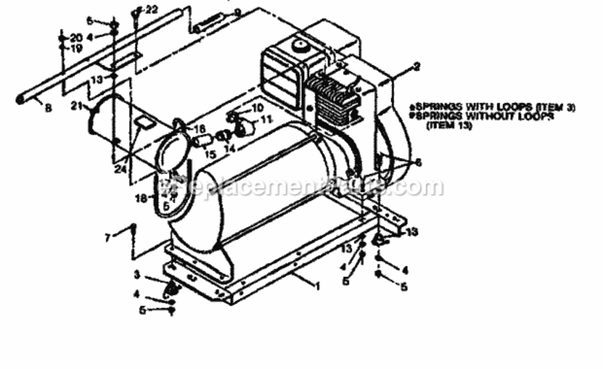 Page B Diagram and Parts List for 580327520  Craftsman Generator