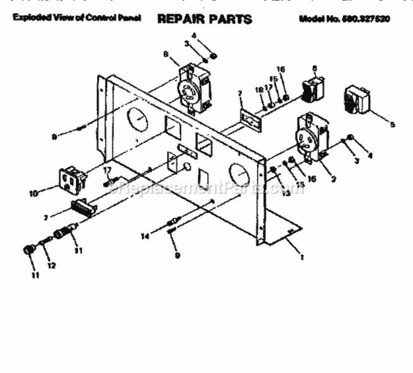 Page E Diagram and Parts List for 580327520  Craftsman Generator