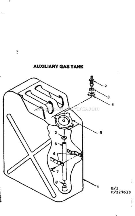 Page B Diagram and Parts List for 580327620  Craftsman Generator