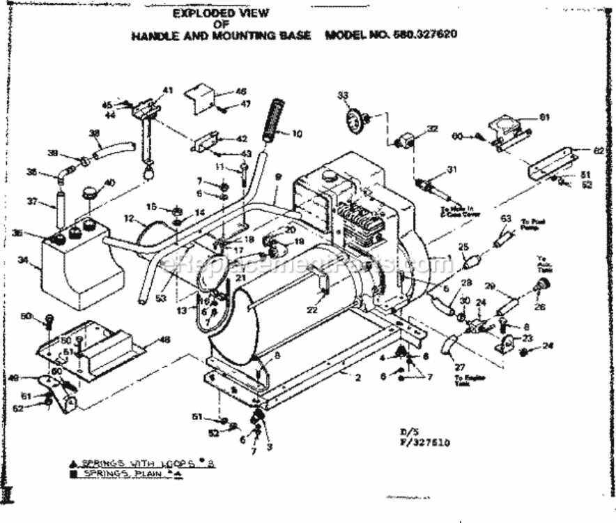 Page D Diagram and Parts List for 580327620  Craftsman Generator