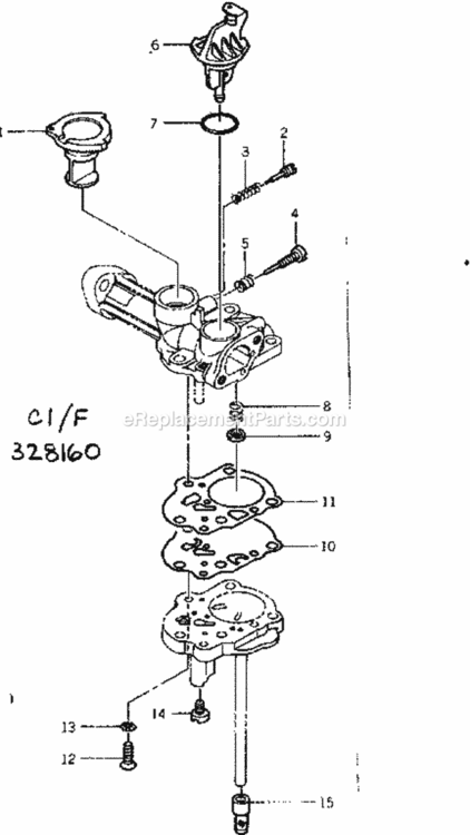 Page C Diagram and Parts List for 580328160  Craftsman Generator