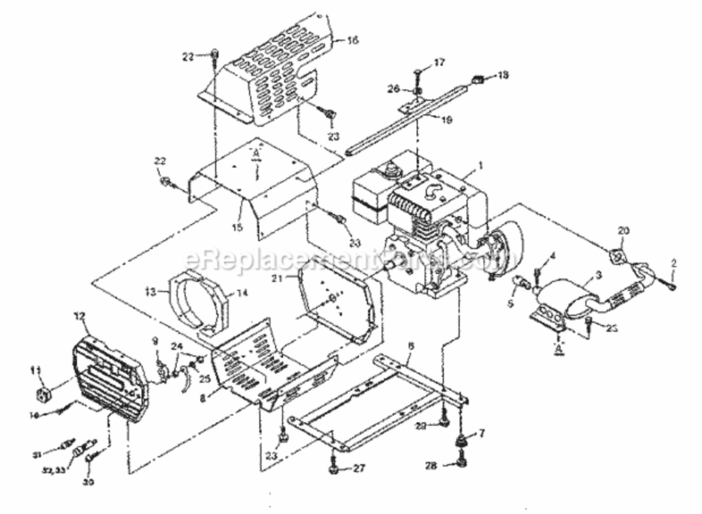 Page A Diagram and Parts List for 580328192  Craftsman Generator