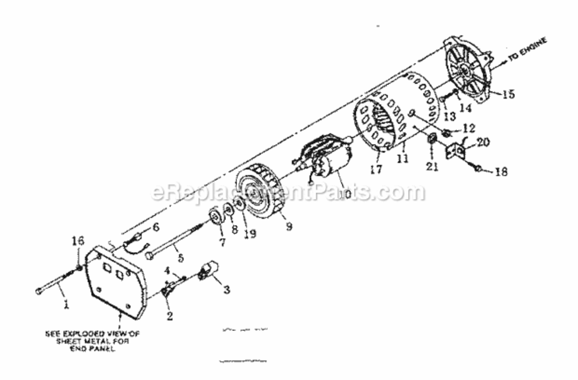 Page B Diagram and Parts List for 580328192  Craftsman Generator