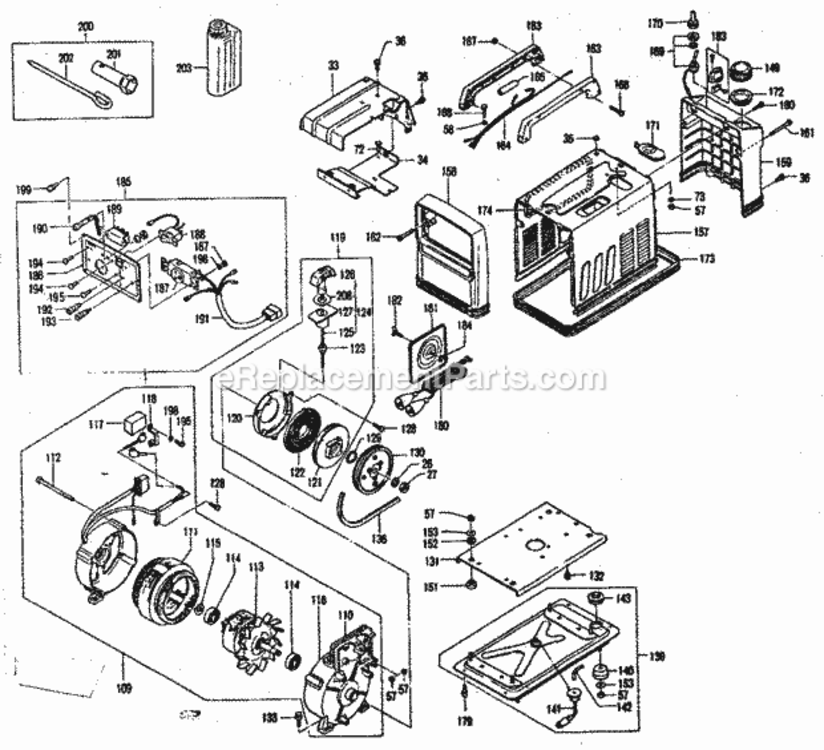 Page A Diagram and Parts List for 580328201  Craftsman Generator